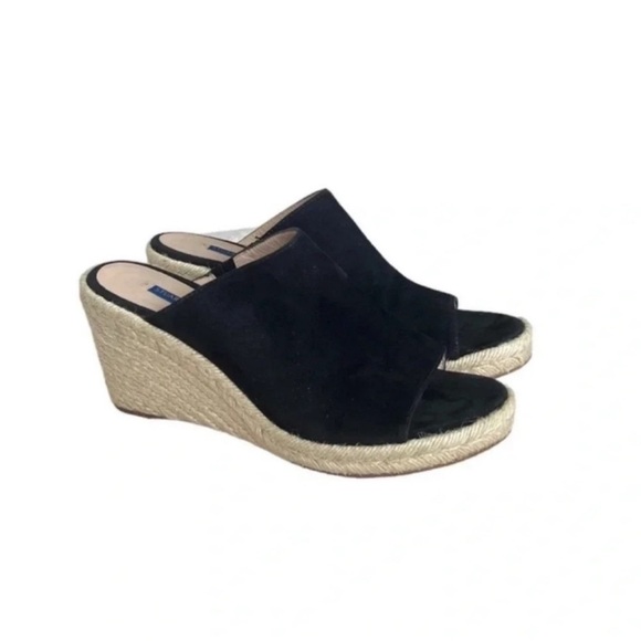 STUART WEITZMAN Marabella Suede Espadrille Wedge Sandals Size 9.5M - Picture 12 of 14